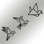 Wallity Origami Escultura de Pared de Metal Negra